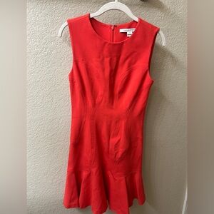 Diane Von Furstenberg Vibrant Red Mini Dress